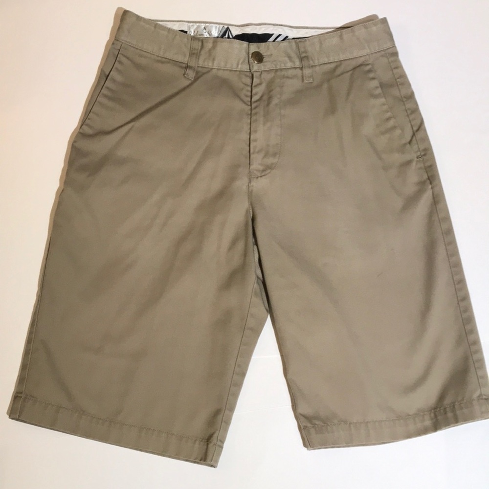 Vintage Volcom Stone Corpo Class Tan Chino Shorts